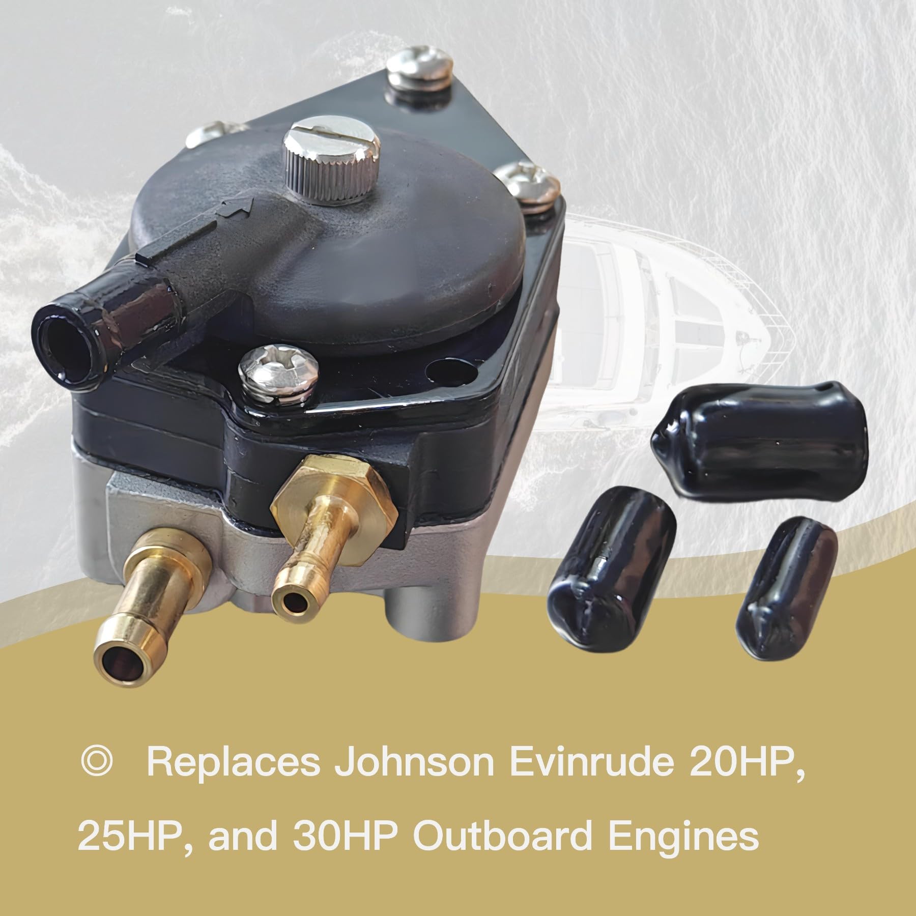 JLM MARINE 438555 installation-ready fuel pump image.