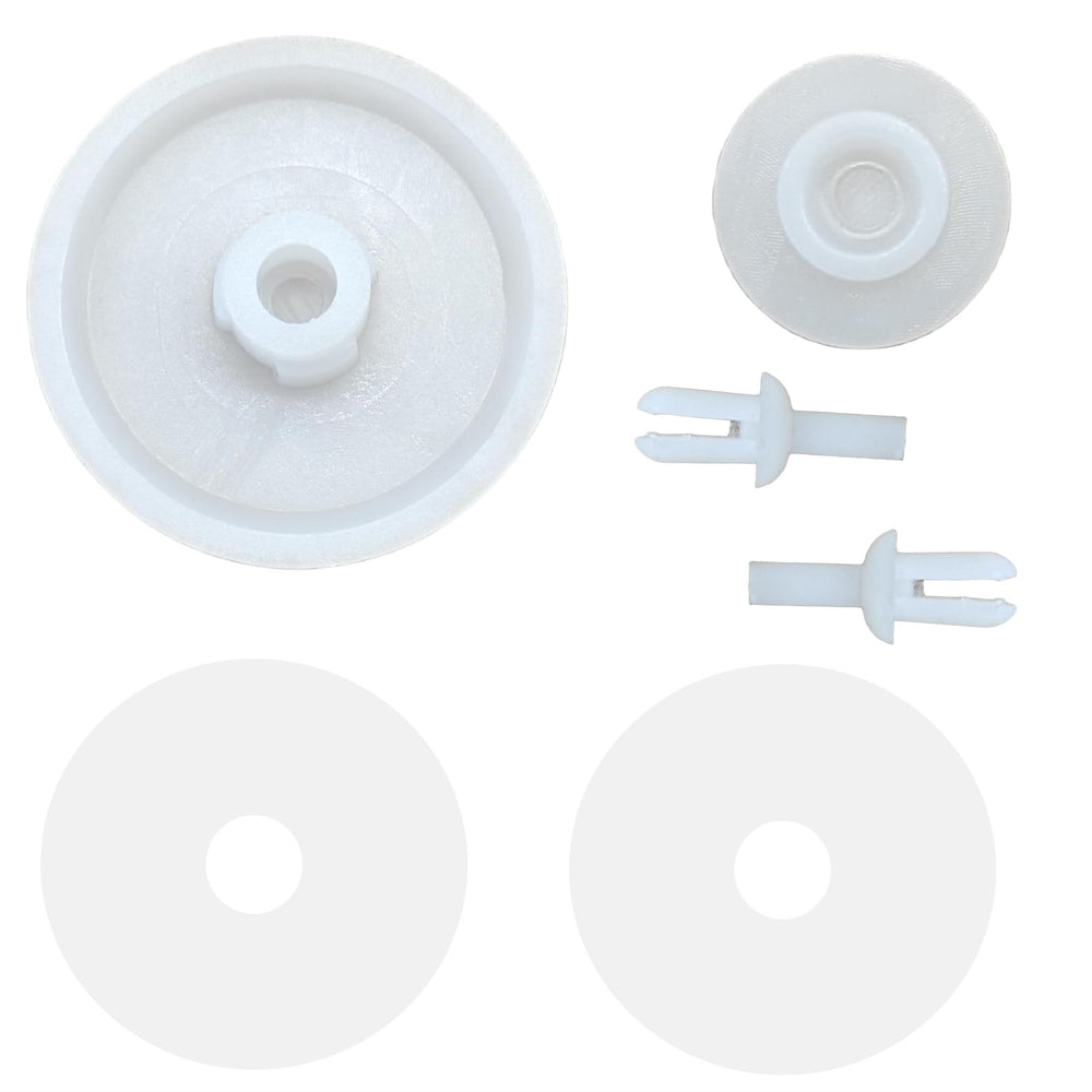 JLM Marine 857005A1 components laid out, highlighting diaphragms and seals for fuel system repair
