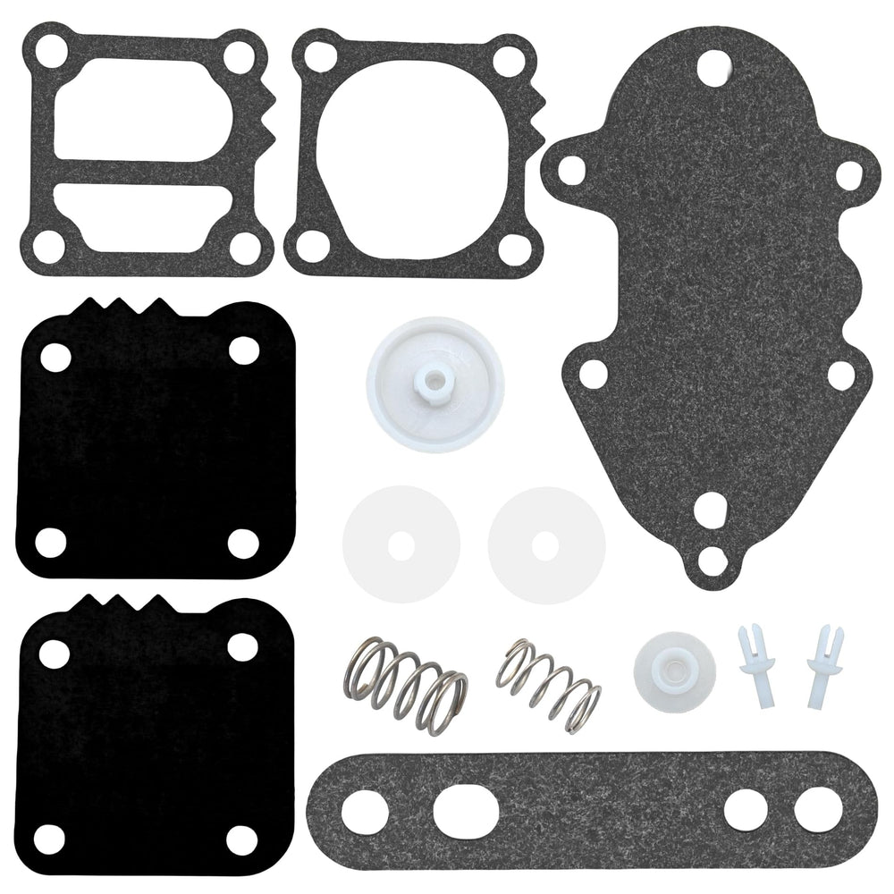 JLM Marine 857005A1 fuel pump diaphragm kit, front view, ready for on-site maintenance