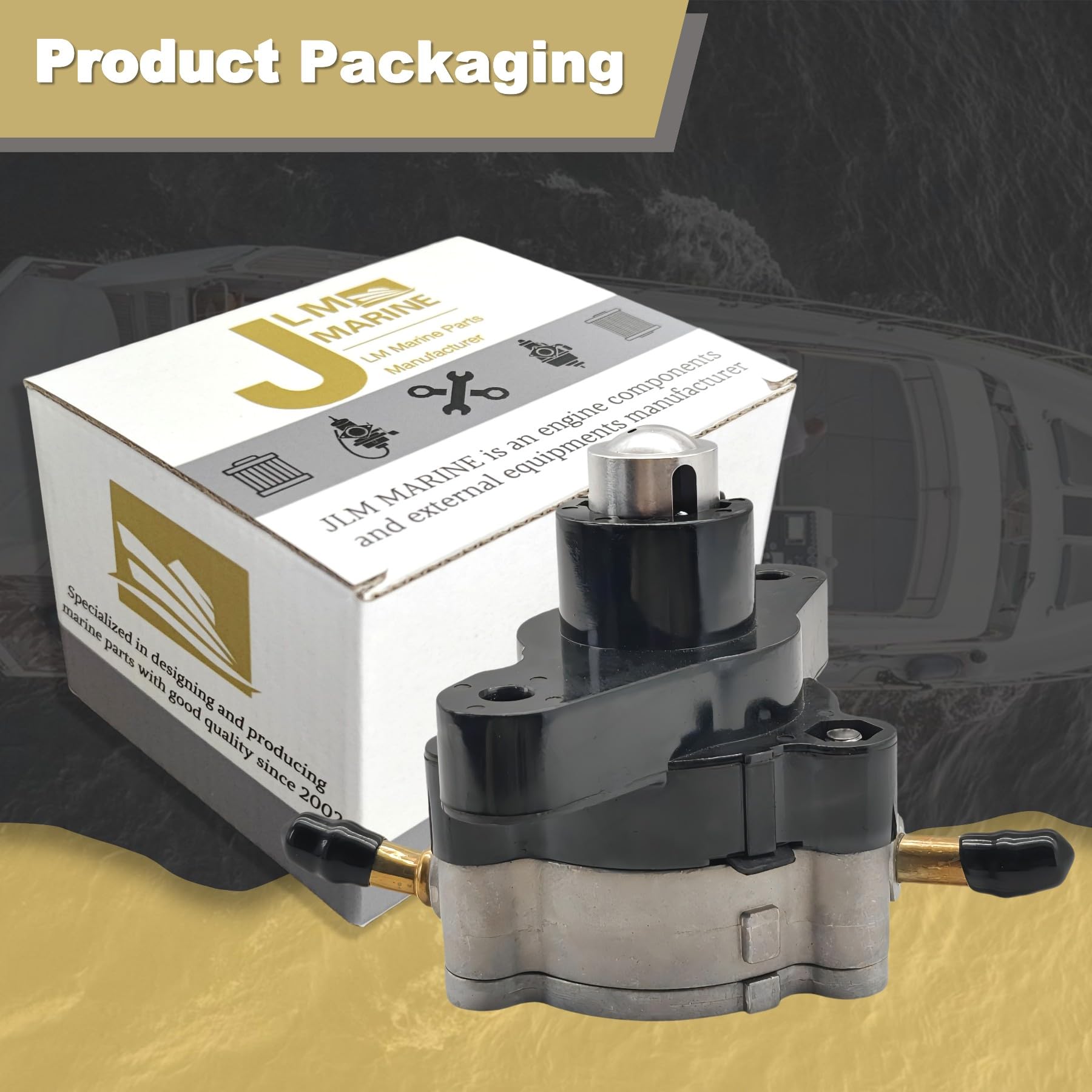 JLM Marine retrofitted engine setup illustrates reliable fuel delivery during operation.