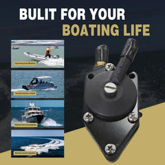 JLM MARINE 438556 pump in use on outboard ensures steady fuel delivery