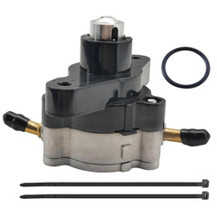 JLM Marine fuel pump installed on outboard shows smooth fuel delivery for consistent performance.