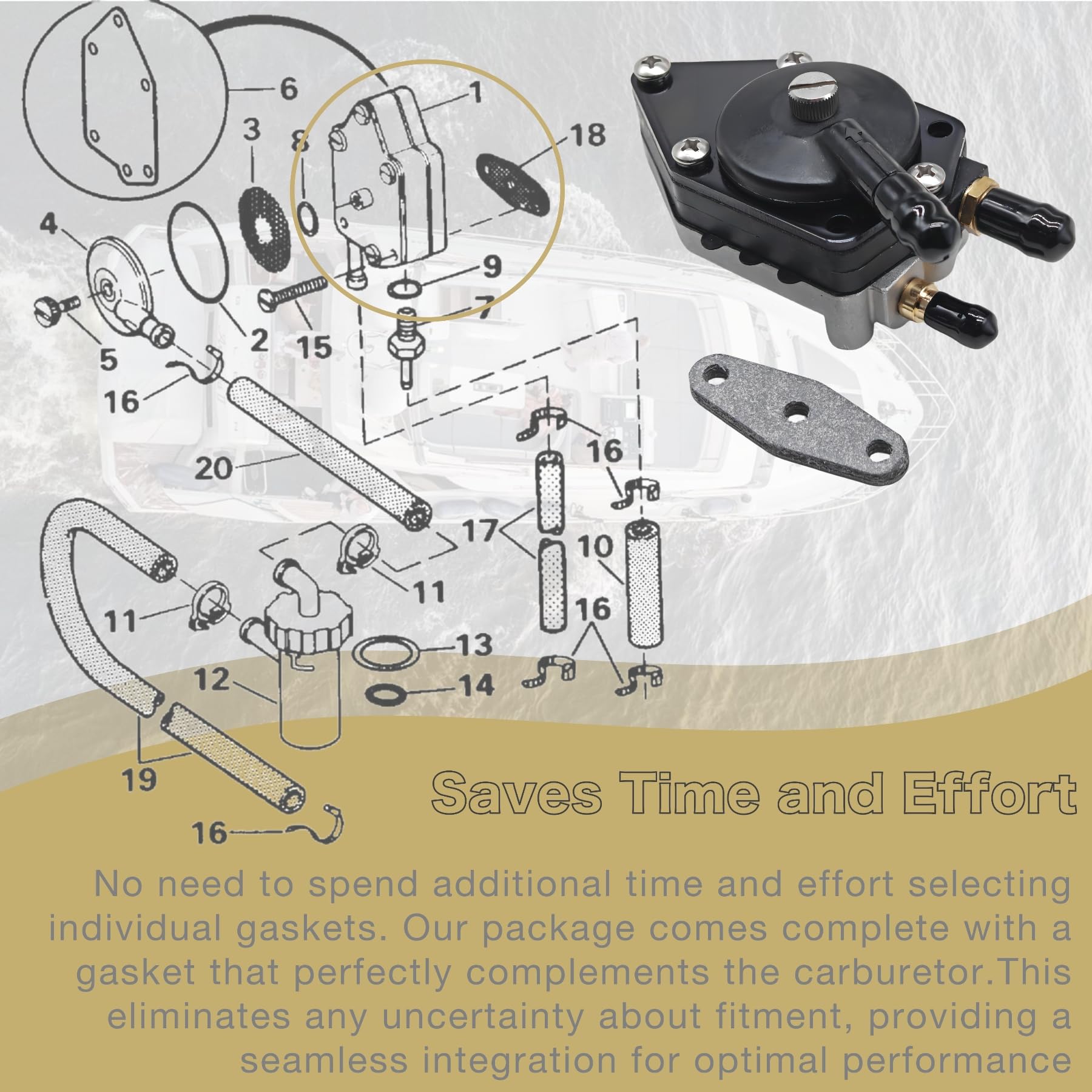 JLM Marine fuel-delivery system visual supports smooth engine operation