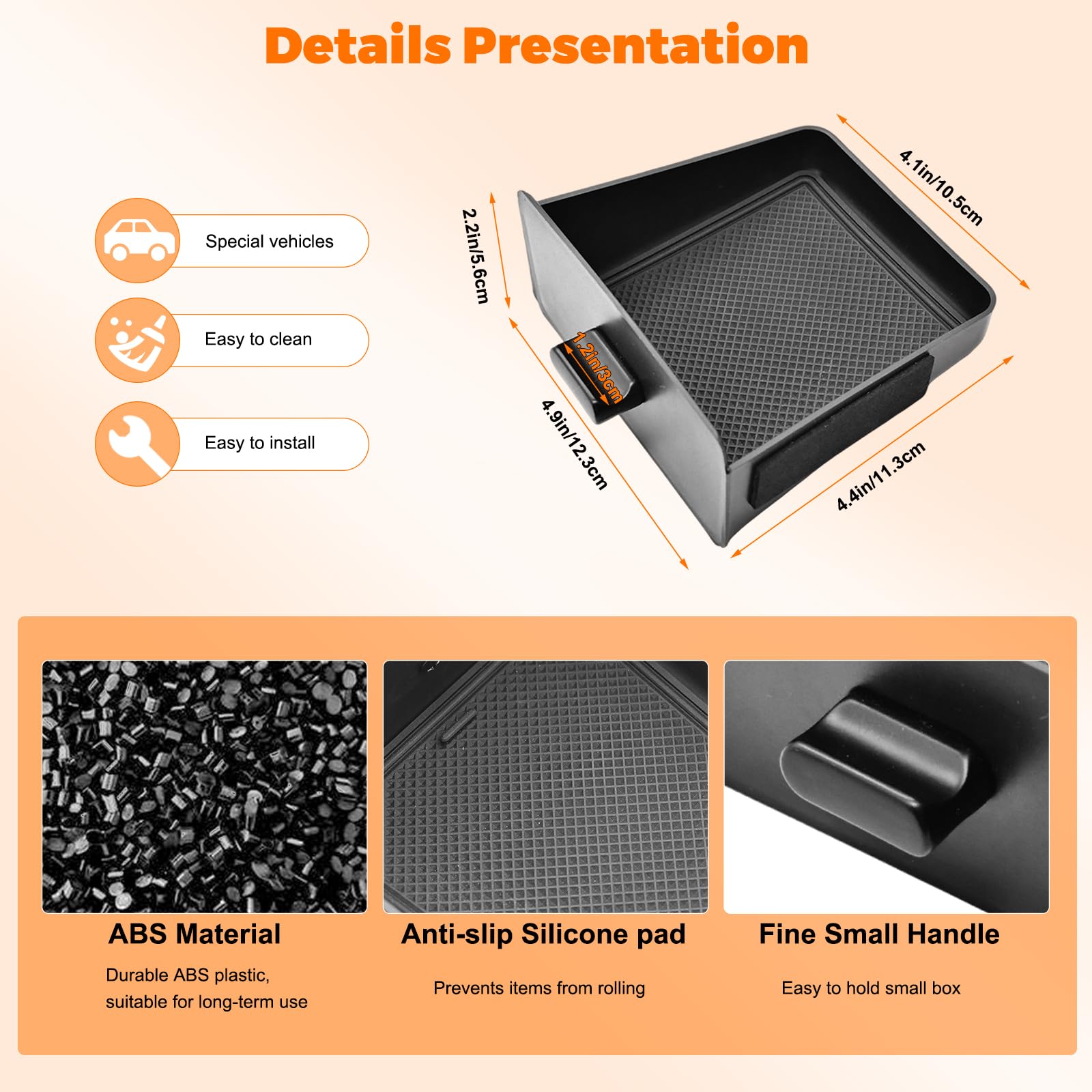 JLQP ABS plastic drawer close-up shows durability and OEM-like fit.