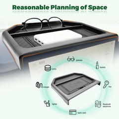 JLQP dual-layer design expanding dashboard storage in Maverick cabin.