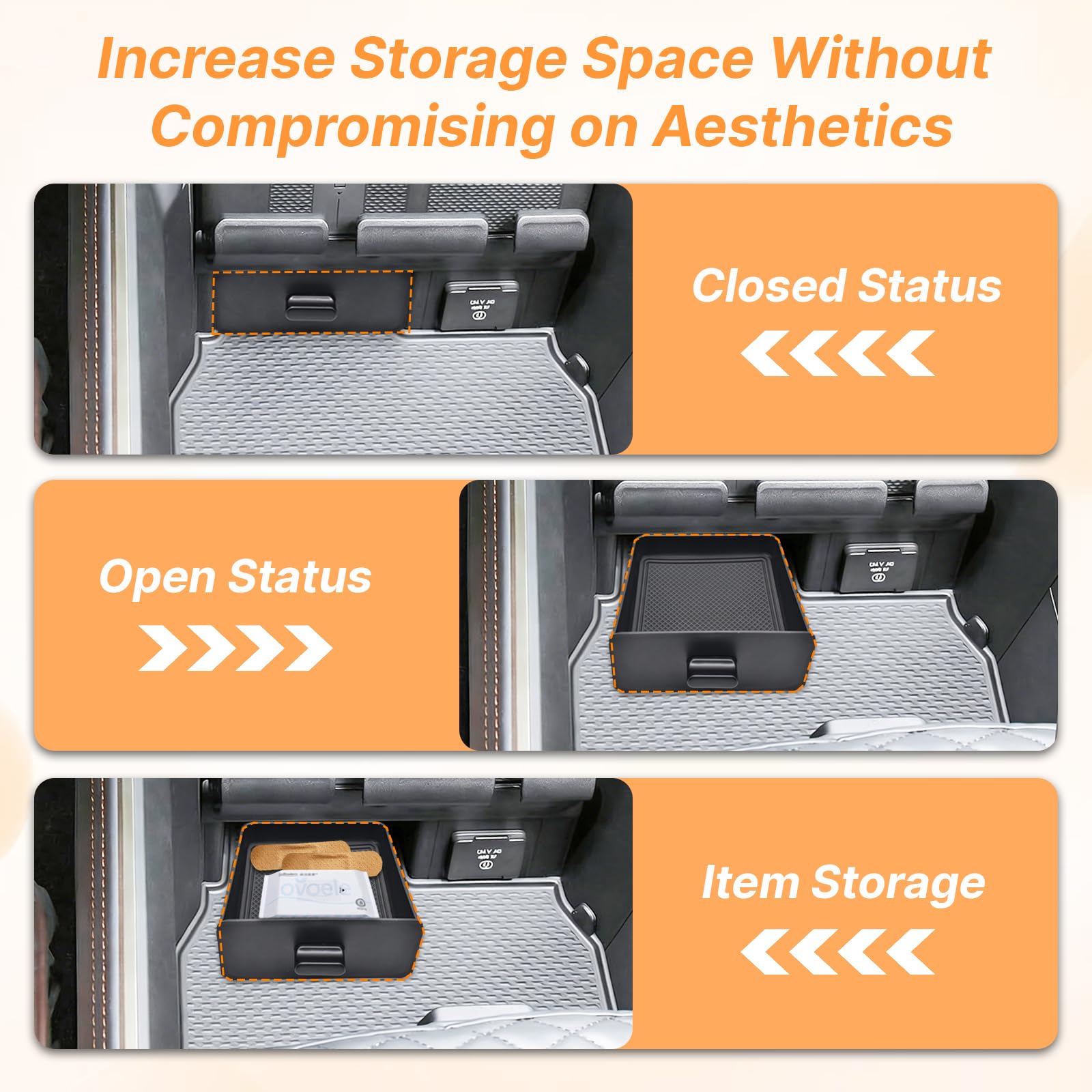 JLQP fits 2019-2026 Ram models with factory lower cubby.