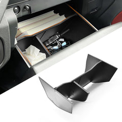 JLQP Frontier glove box organizer fits securely for a neat, accessible glove box.