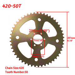 JMCHstore 50T sprocket mounting holes layout for secure install.