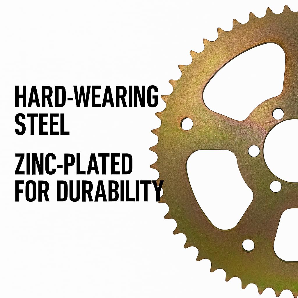 JMCHstore 50T sprocket side view showing compact profile.
