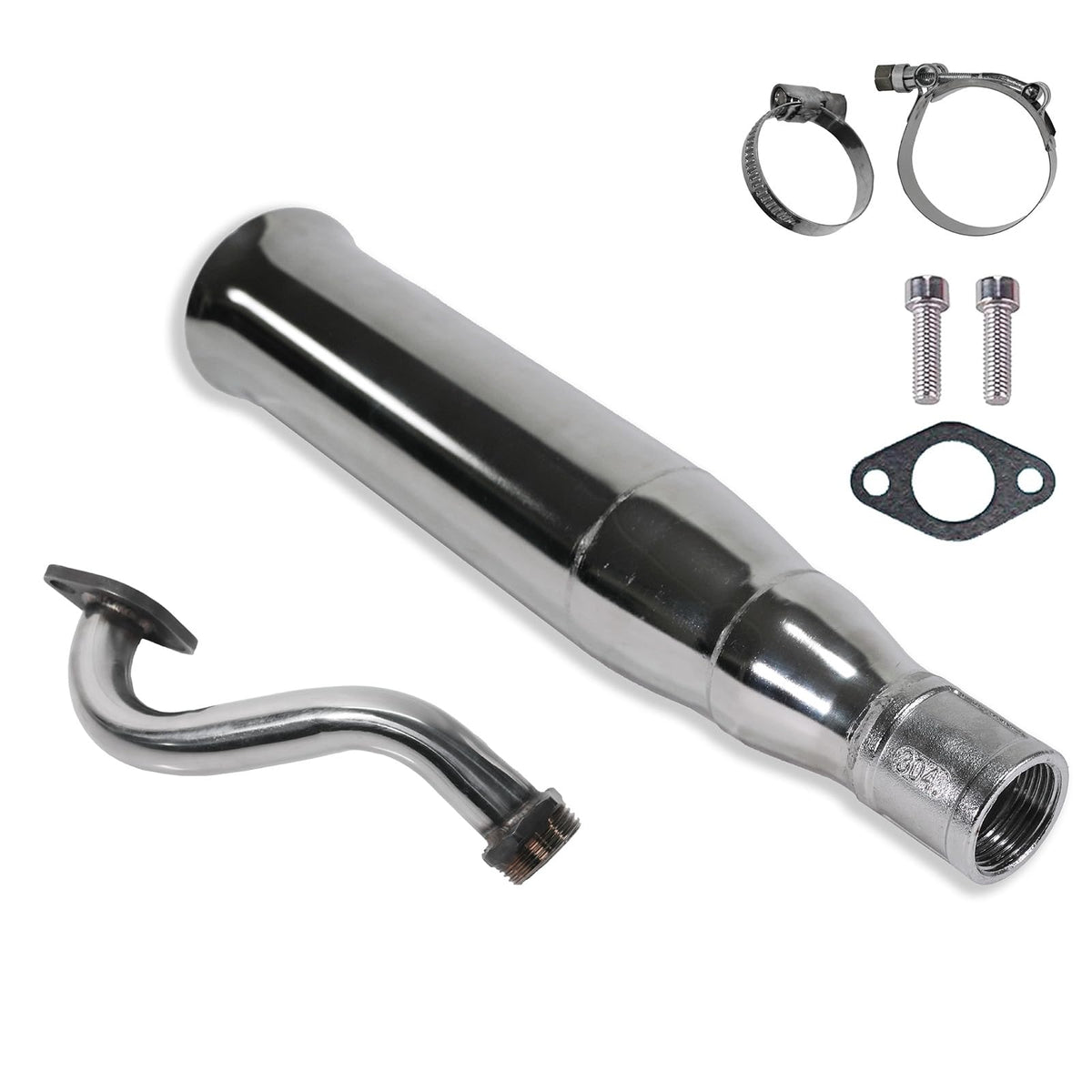 JMCHstore central trumpet pipe under seat reduces burn risk during rides.