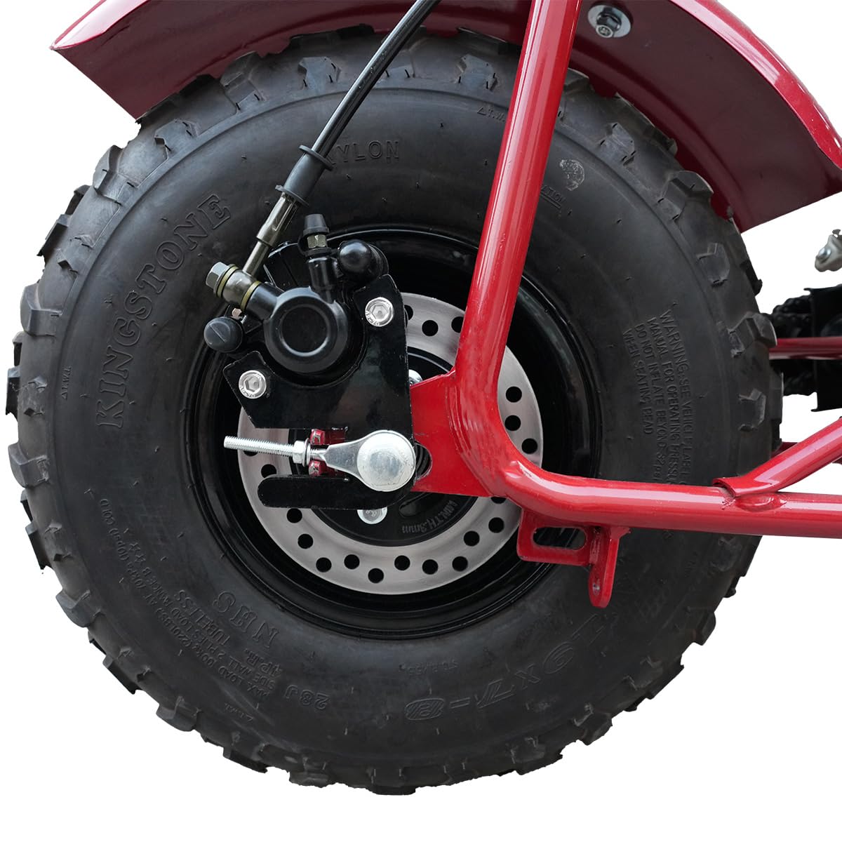 JMCHstore hydraulic brake system installed for consistent stopping in rough terrain.