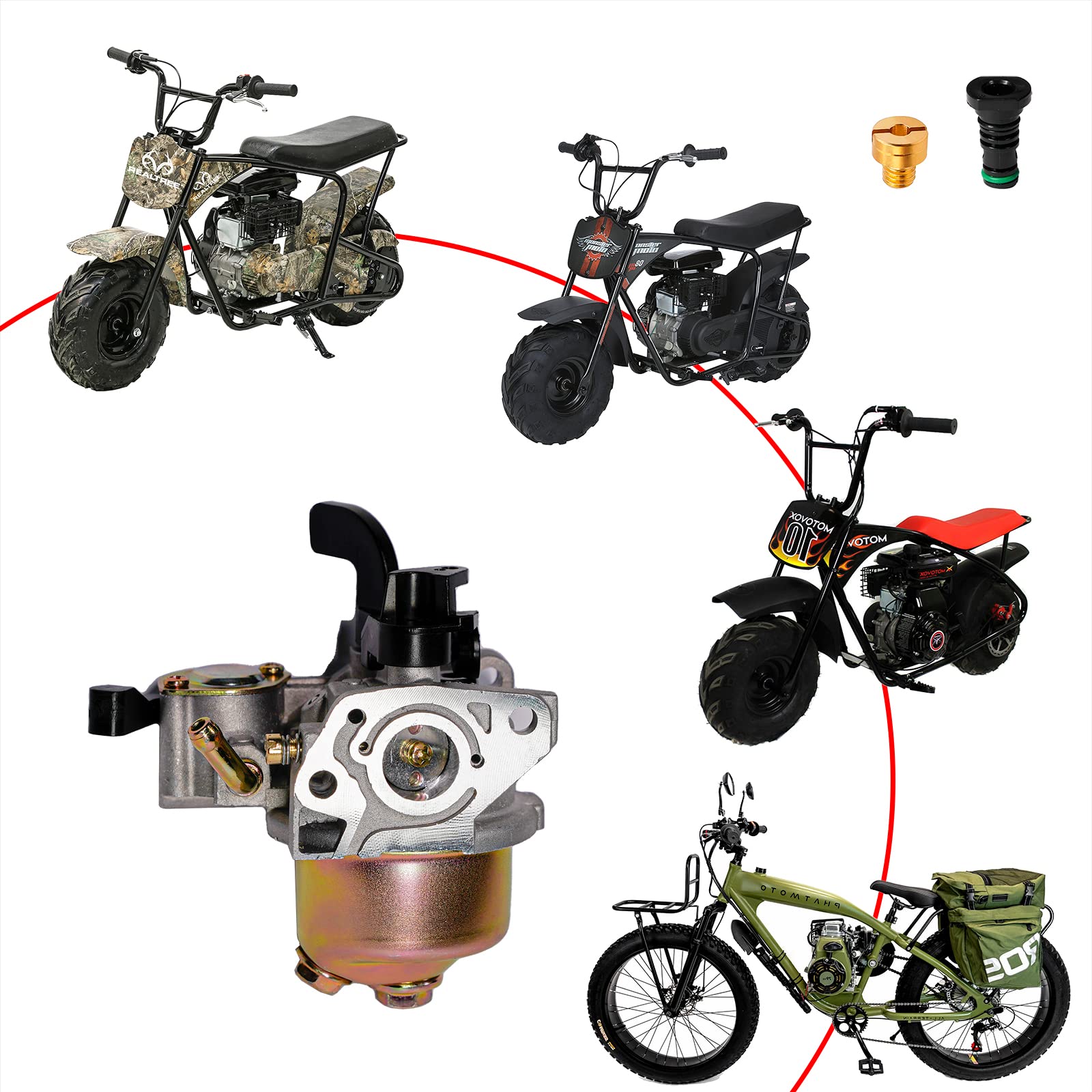 JMCHstore carburetor large low-speed jet for improved idle control
