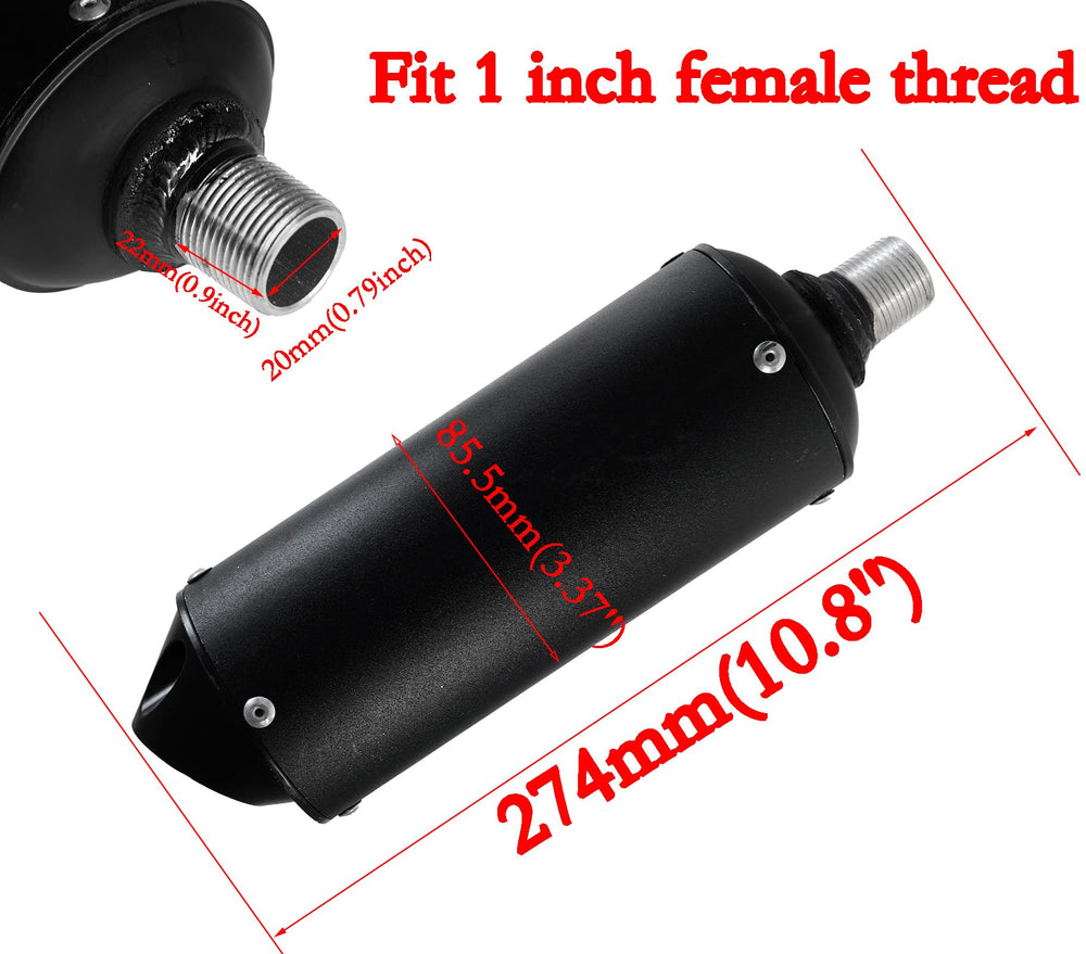 JMCHstore muffler with 3-4 BSP thread compatibility