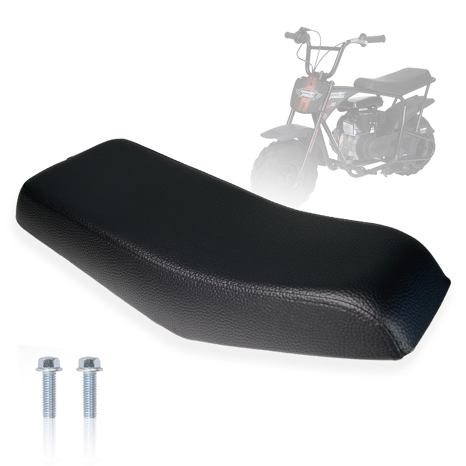 JMCHstore upgraded MM-B80 seat, front view, demonstrating comfortable cushioning for long rides.