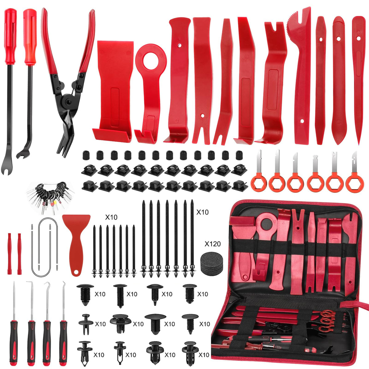 JNLK 352pcs trim removal set front view for versatile car work
