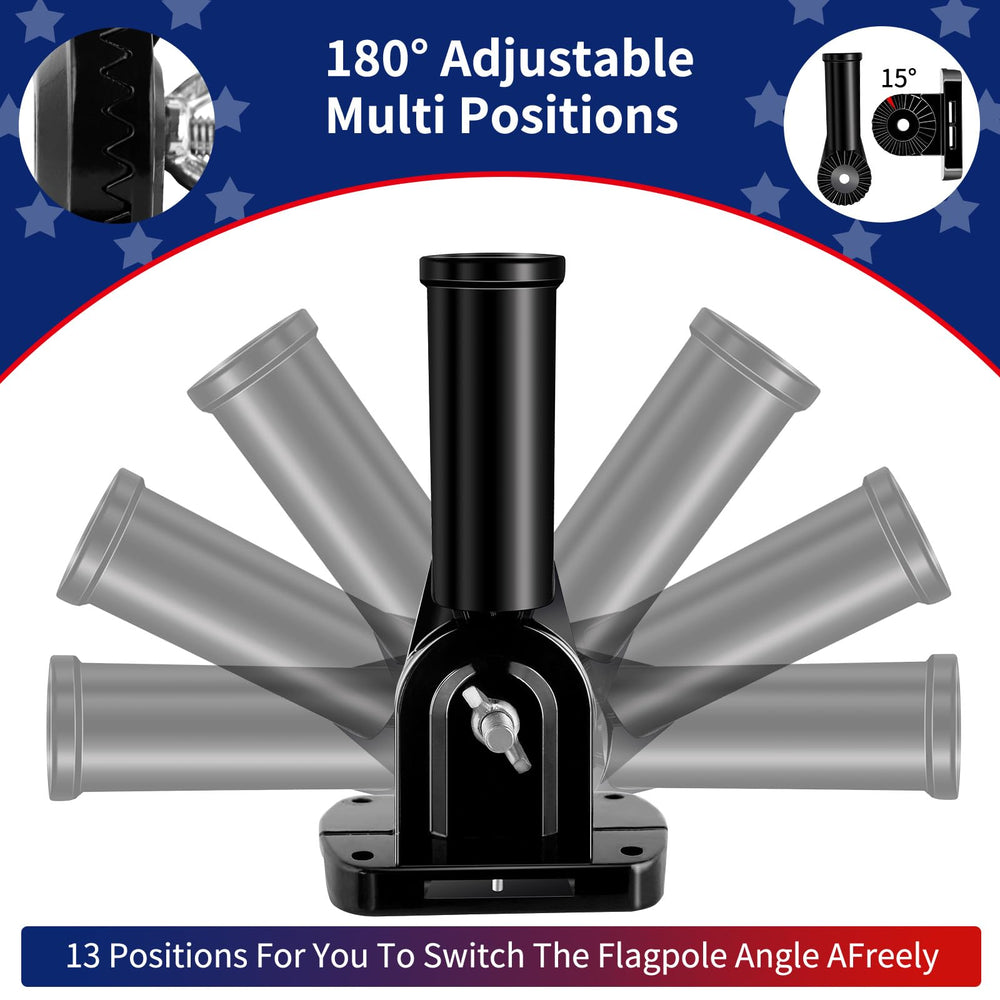joaoxoko flag pole diameter compatibility supports poles from 0.4 to 1 inch.