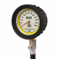 Joes Racing Pro Tire Gauge 17-inch hose for flexible tire checks anywhere.