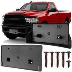 Jogscay front license plate bracket for RAM, durable ABS, rust-resistant.