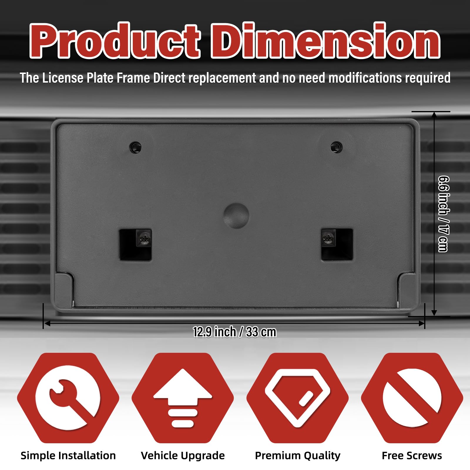 RAM front bracket kit includes mounting hardware for drill-free installation.
