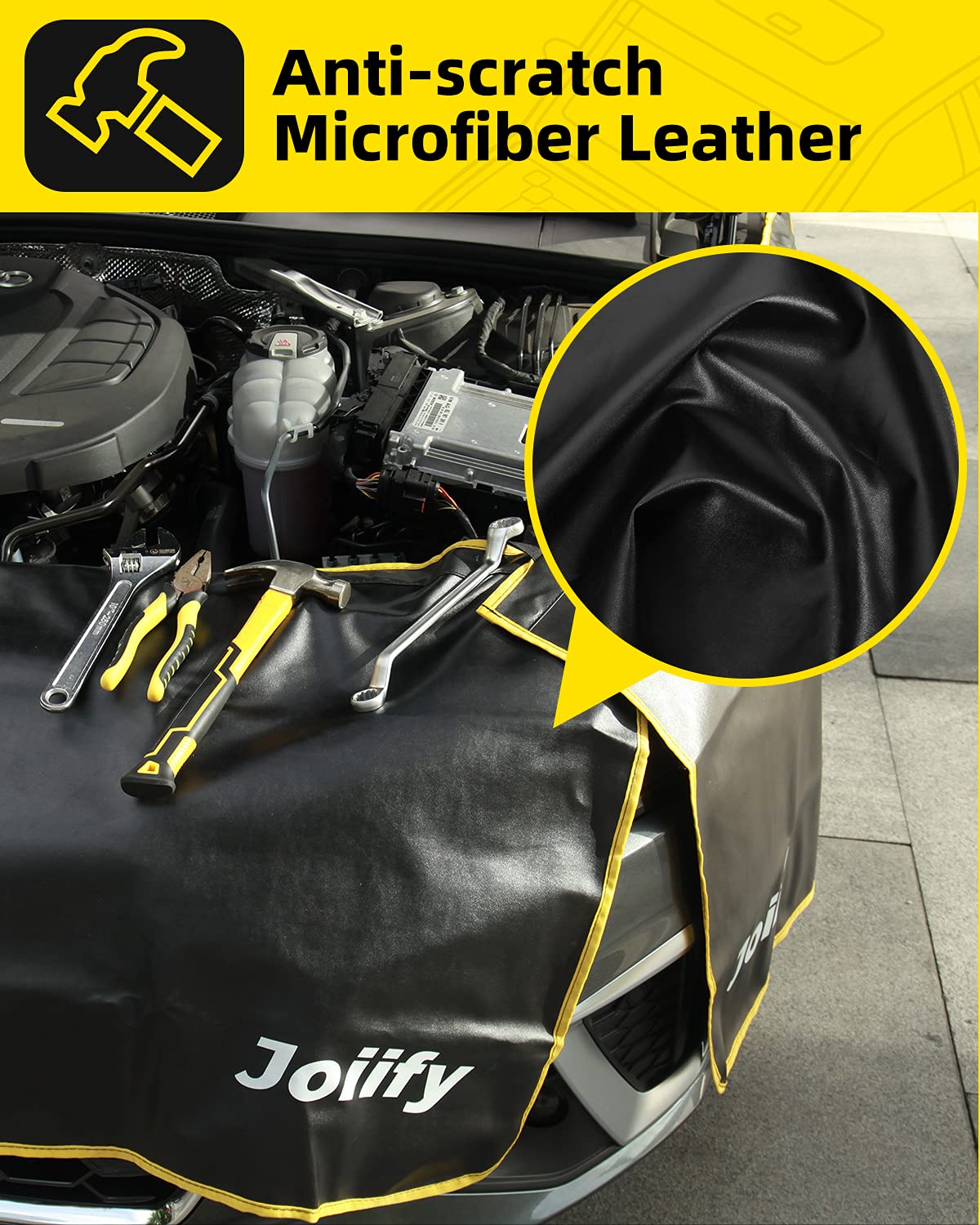Joiify microfiber leather provides durable, easy-to-clean protection