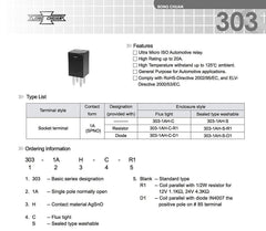 JOINAP 303-1AH-C-R1-U01 coil detail for high-temp automotive use.
