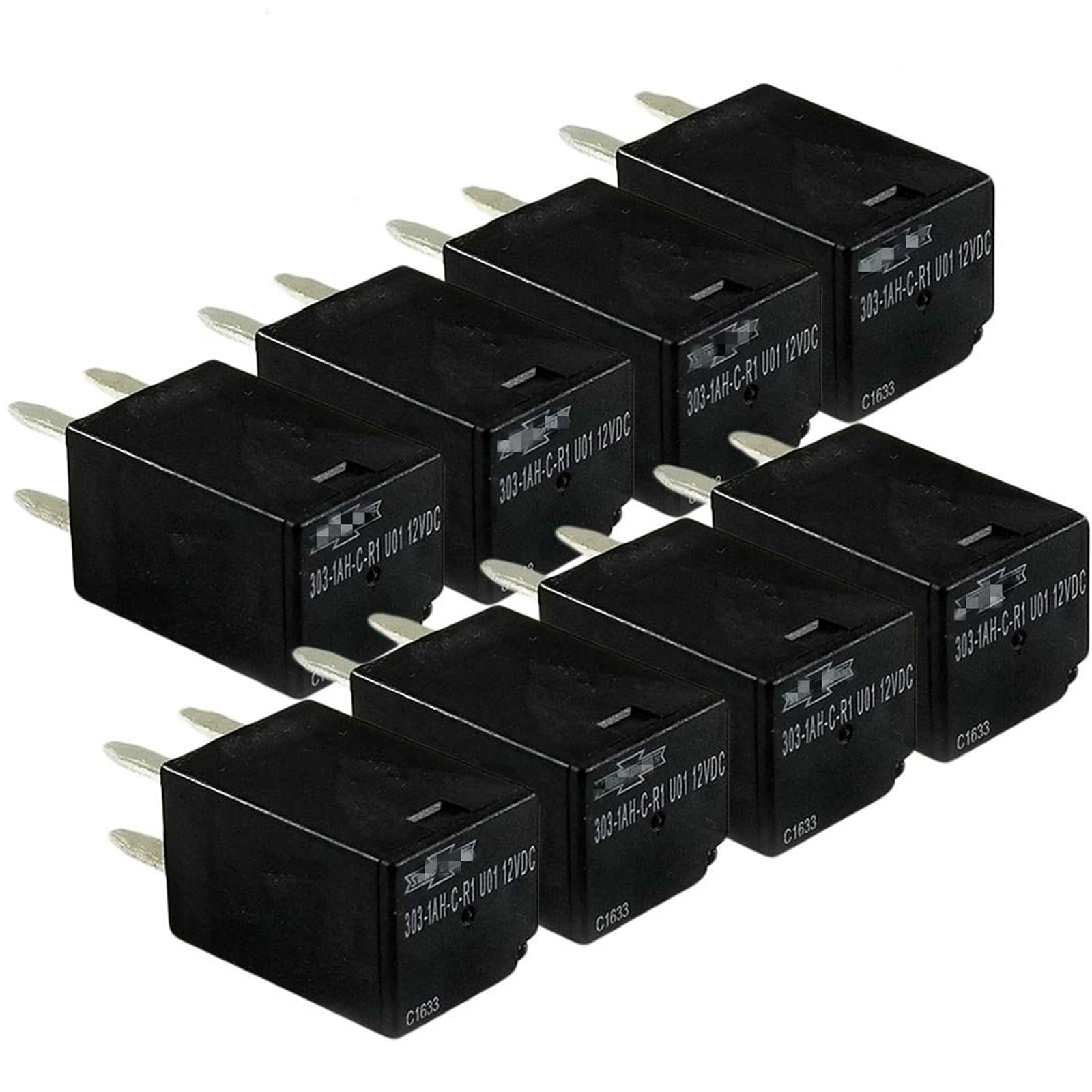 JOINAP 303-1AH-C-R1-U01 12VDC relay front view ideal for automotive power control.