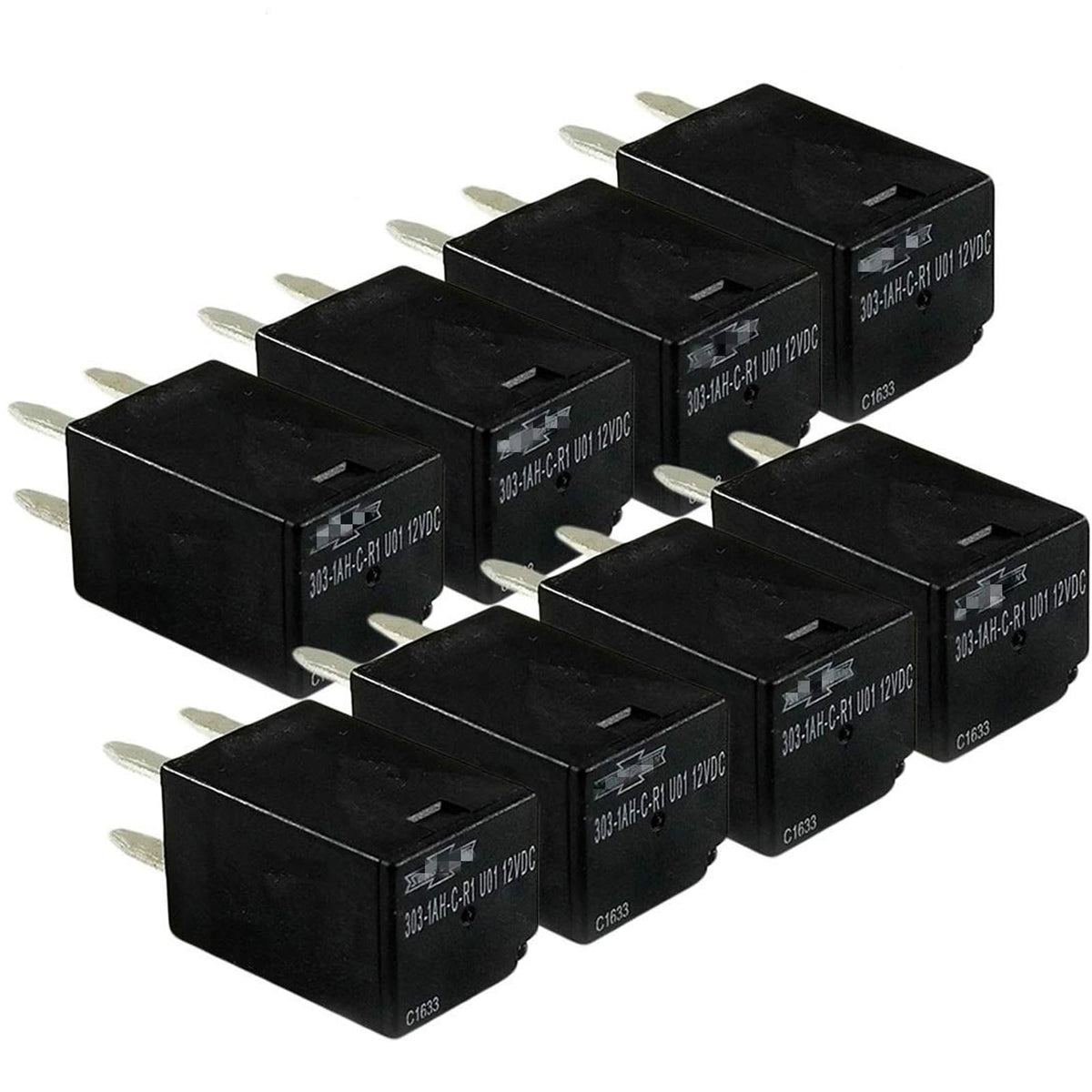 JOINAP 303-1AH-C-R1-U01 12VDC relay front view ideal for automotive power control.