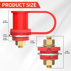 Joinfworld 250A battery post cover red and black protectors shield contacts