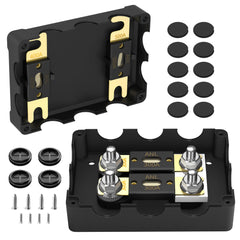 Joinfworld ANL fuse holder front view, high-current marine wiring ready.