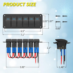 Joinfworld blue LED-lit switch panel enhances night visibility