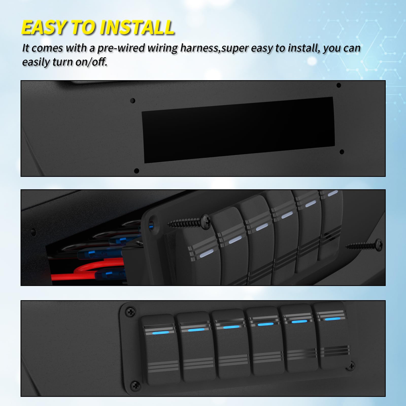 Joinfworld marine switch panel ready for boats and RVs
