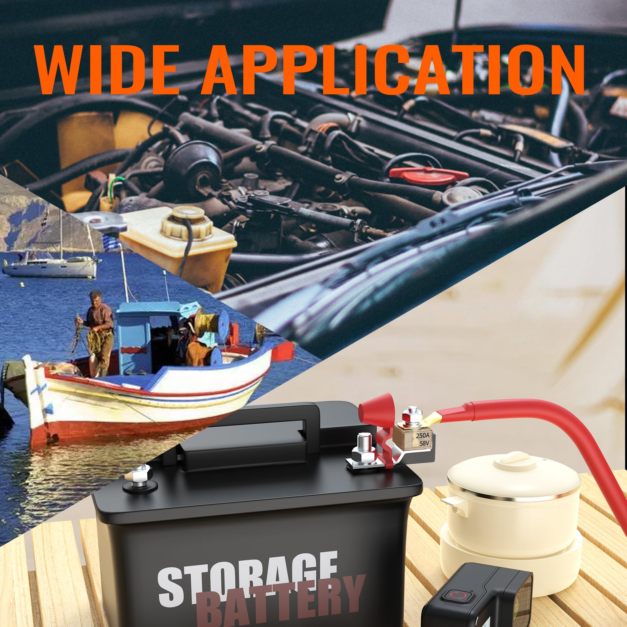 Joinfworld MRBF installation kit image highlights easy setup in marine, RV, and vehicle DC systems