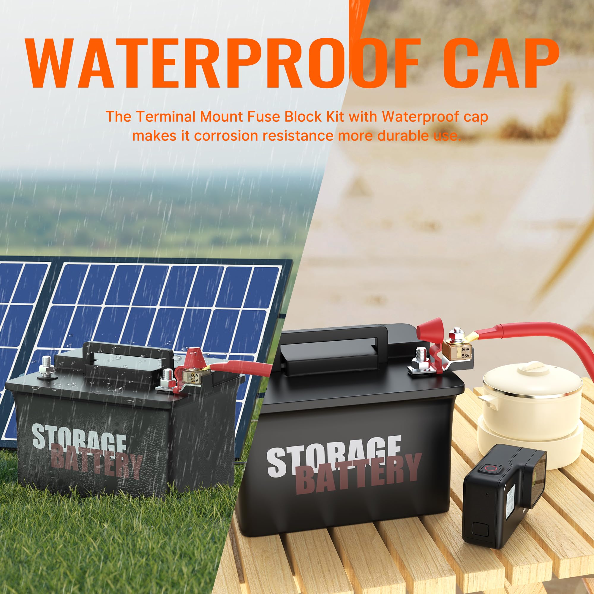 Joinfworld MRBF waterproof cap on the terminal fuse block for weather resistance