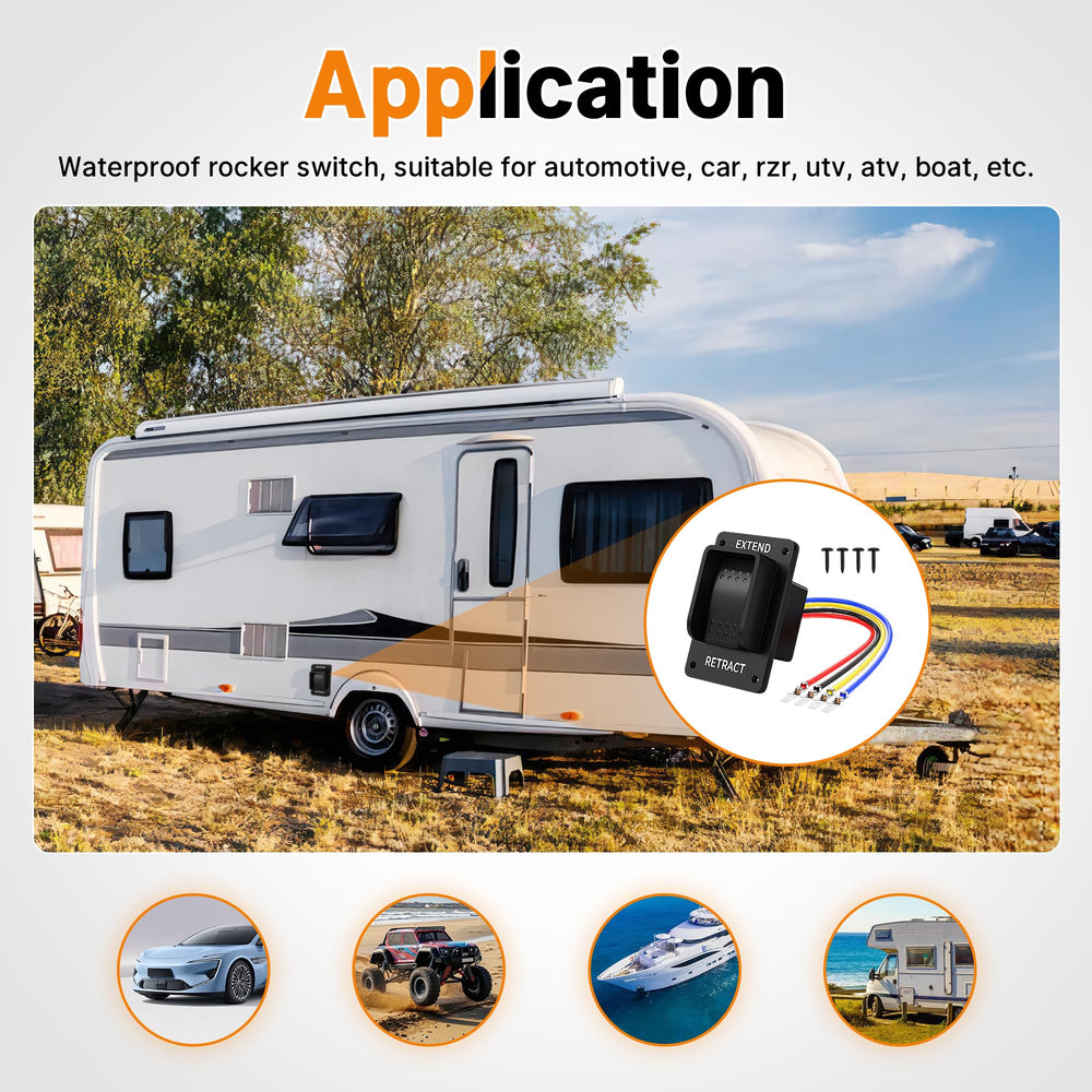 Joinfworld power stabilizer jack switch 12V ideal for boats and trailers.