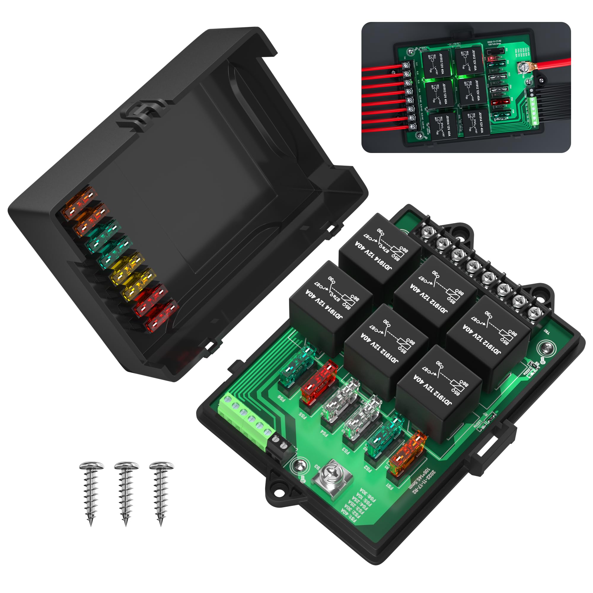 Joinfworld relay box with waterproof cover for rugged vehicle use.
