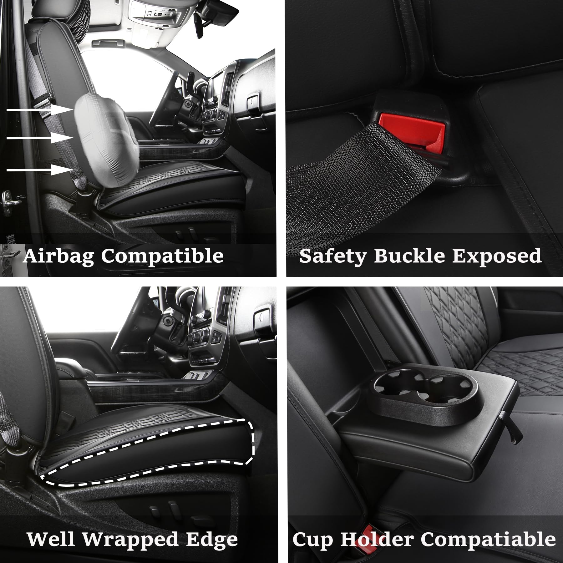 JOJOBAY GMC Sierra embroidery detail seat covers add premium style and long-lasting comfort
