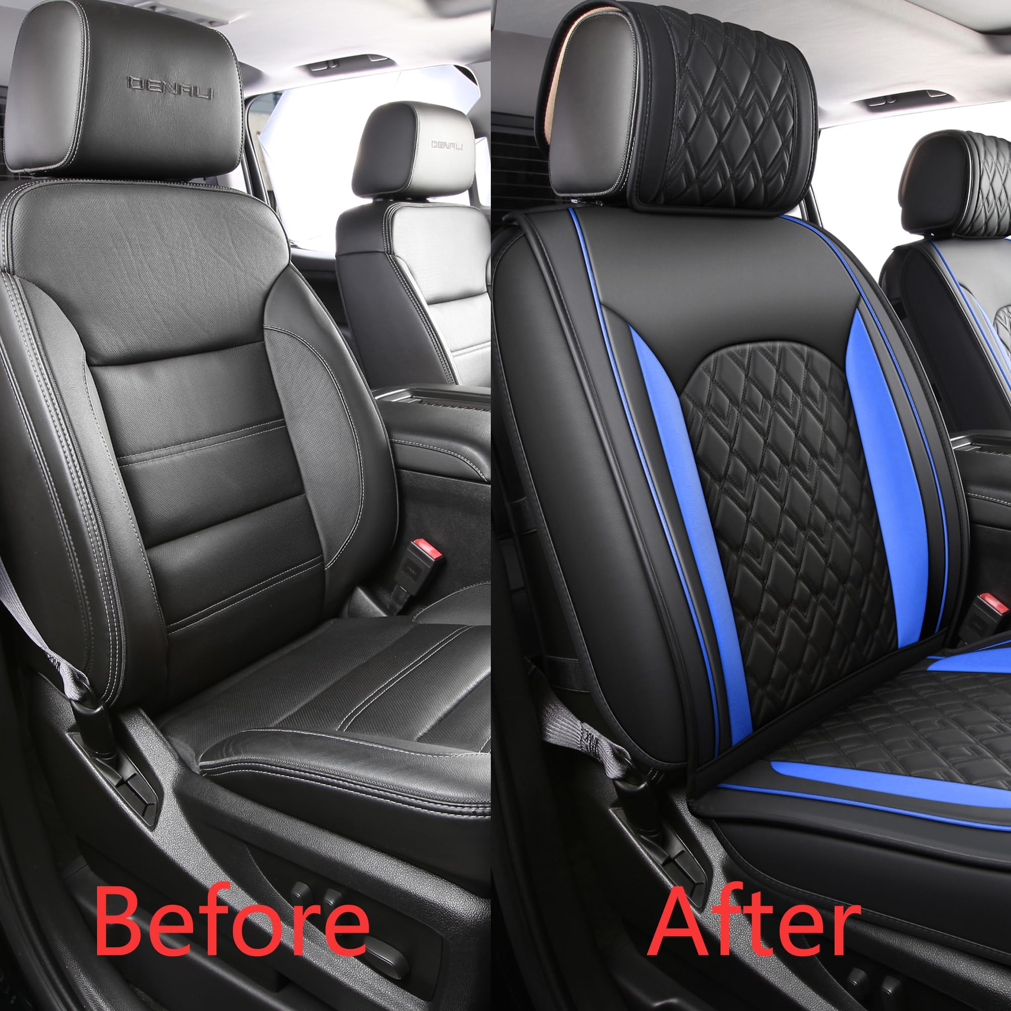 JOJOBAY leather PU seat cover with anti-slip bottom keeps seats secure.