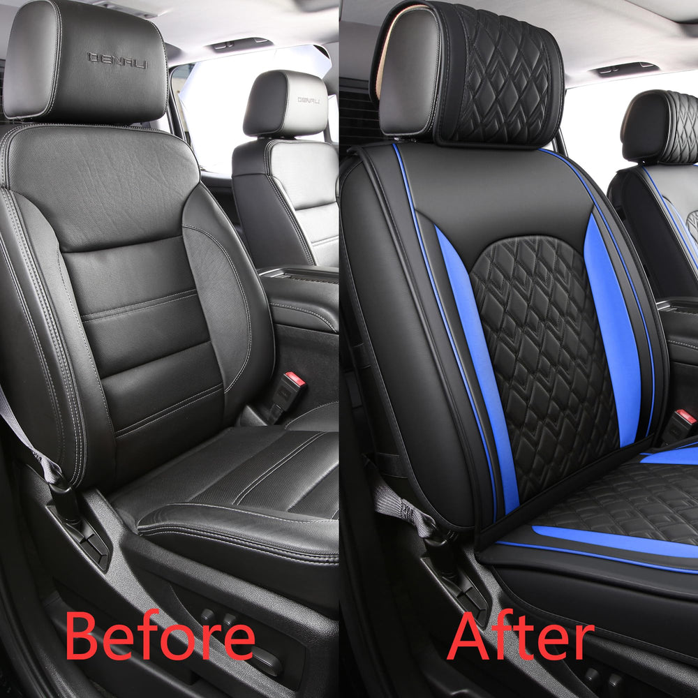 JOJOBAY leather PU seat cover with anti-slip bottom keeps seats secure.