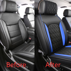 JOJOBAY leather PU seat cover with anti-slip bottom keeps seats secure.