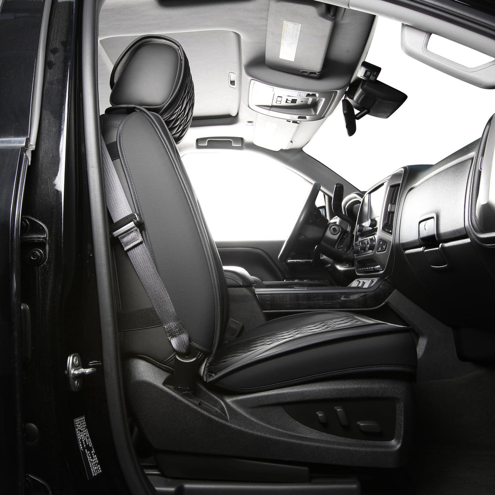 JOJOBAY seat cover embroidery detail enhances upscale cabin aesthetics.