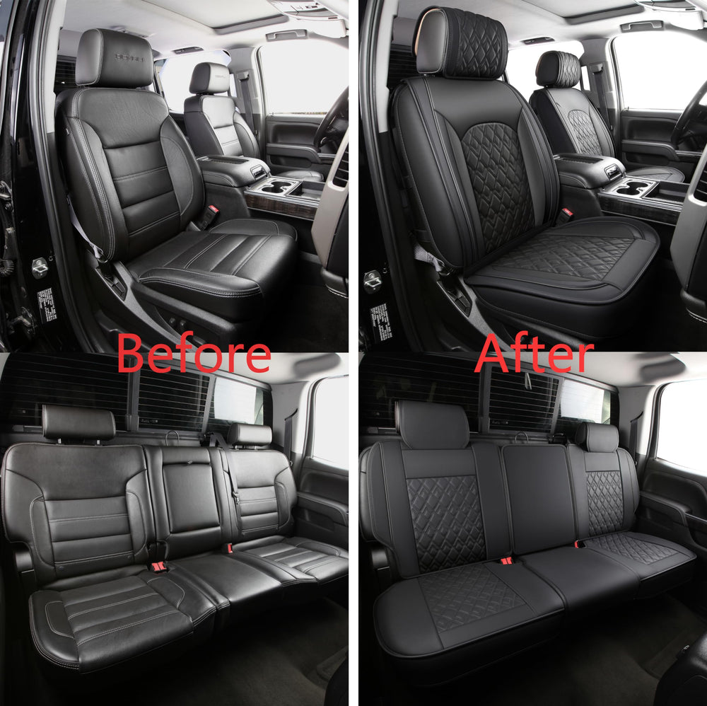 JOJOBAY seat covers feature non-slip silicone backing to stay in place during drives