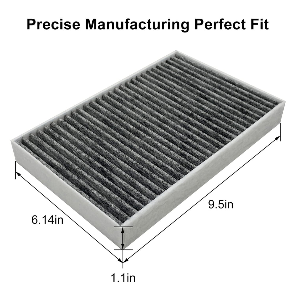 JOJOMARK activated-carbon filter media detail highlighting odor reduction and filtration capacity.