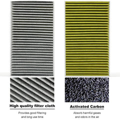 JOJOMARK activated-carbon cabin filter for Tesla Model 3/Y packaged for quick replacement.