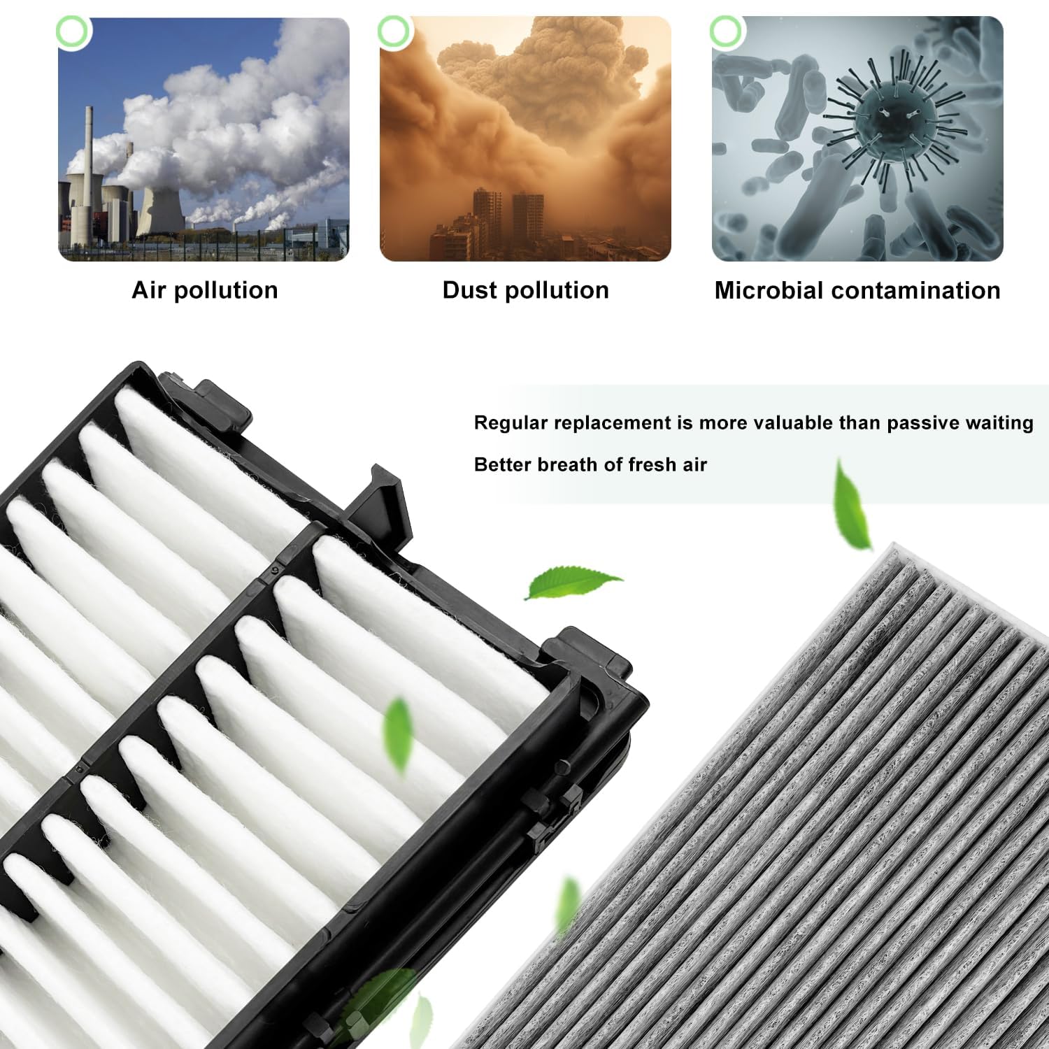JOJOMARK cabin filter pack side profile showing fitment