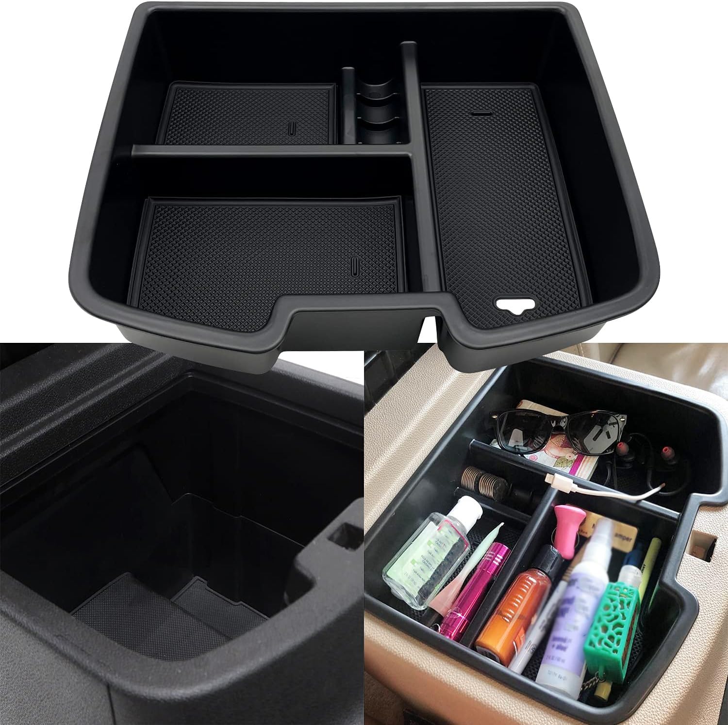 JOJOMARK center console organizer tray fits 2007-2014 GMC Sierra with snug, rattle-free fit.