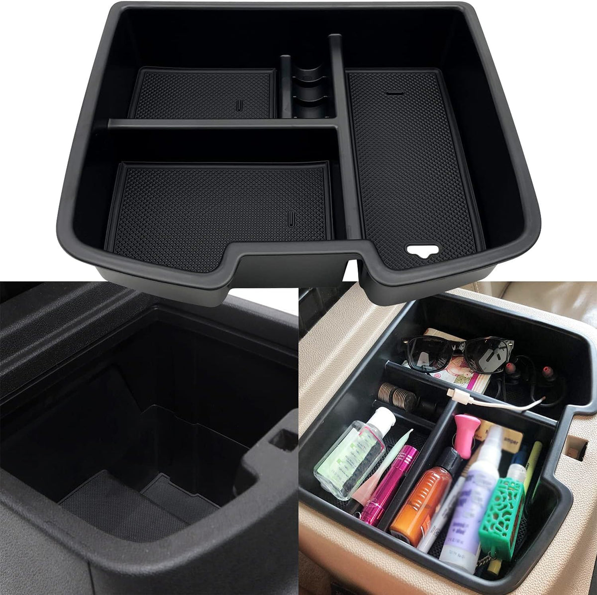 JOJOMARK center console organizer tray fits 2007-2014 GMC Sierra with snug, rattle-free fit.