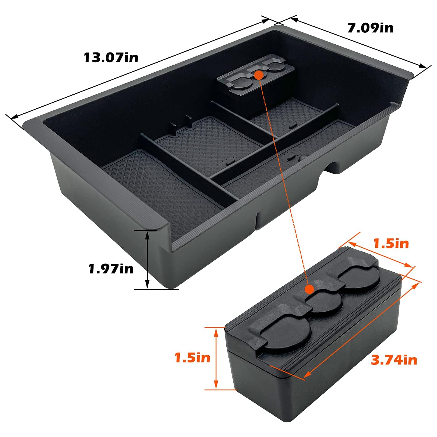 JOJOMARK tray sits tightly to stop rattle inside the console.