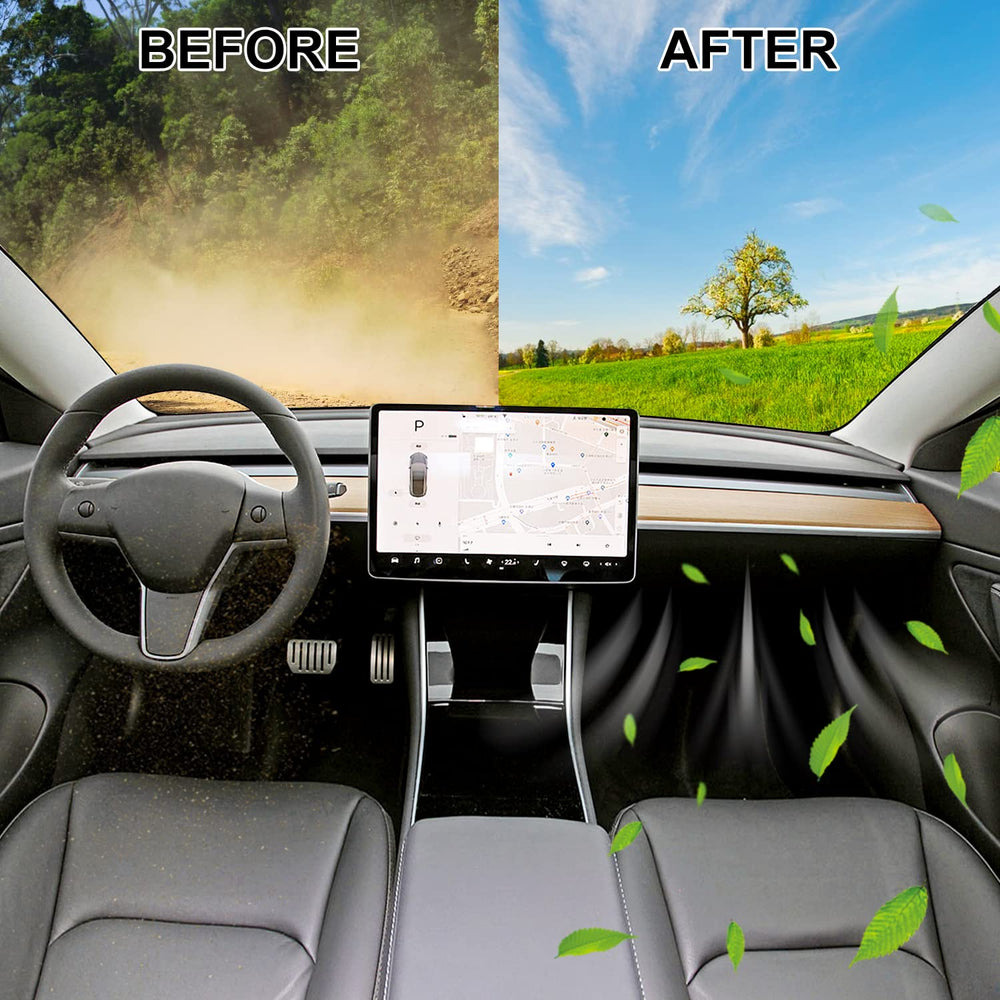 JOJOMARK packaging and instruction for Tesla Model 3/Y cabin filter.