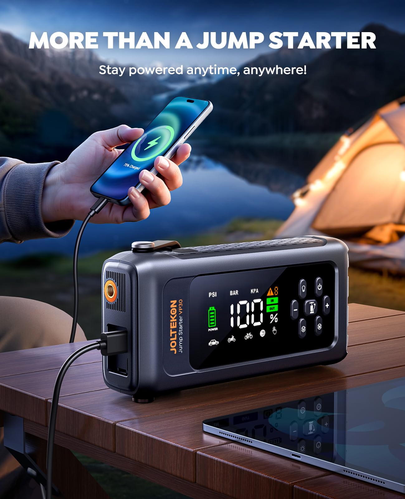 Joltekon 500-lumen emergency light for nighttime repairs.