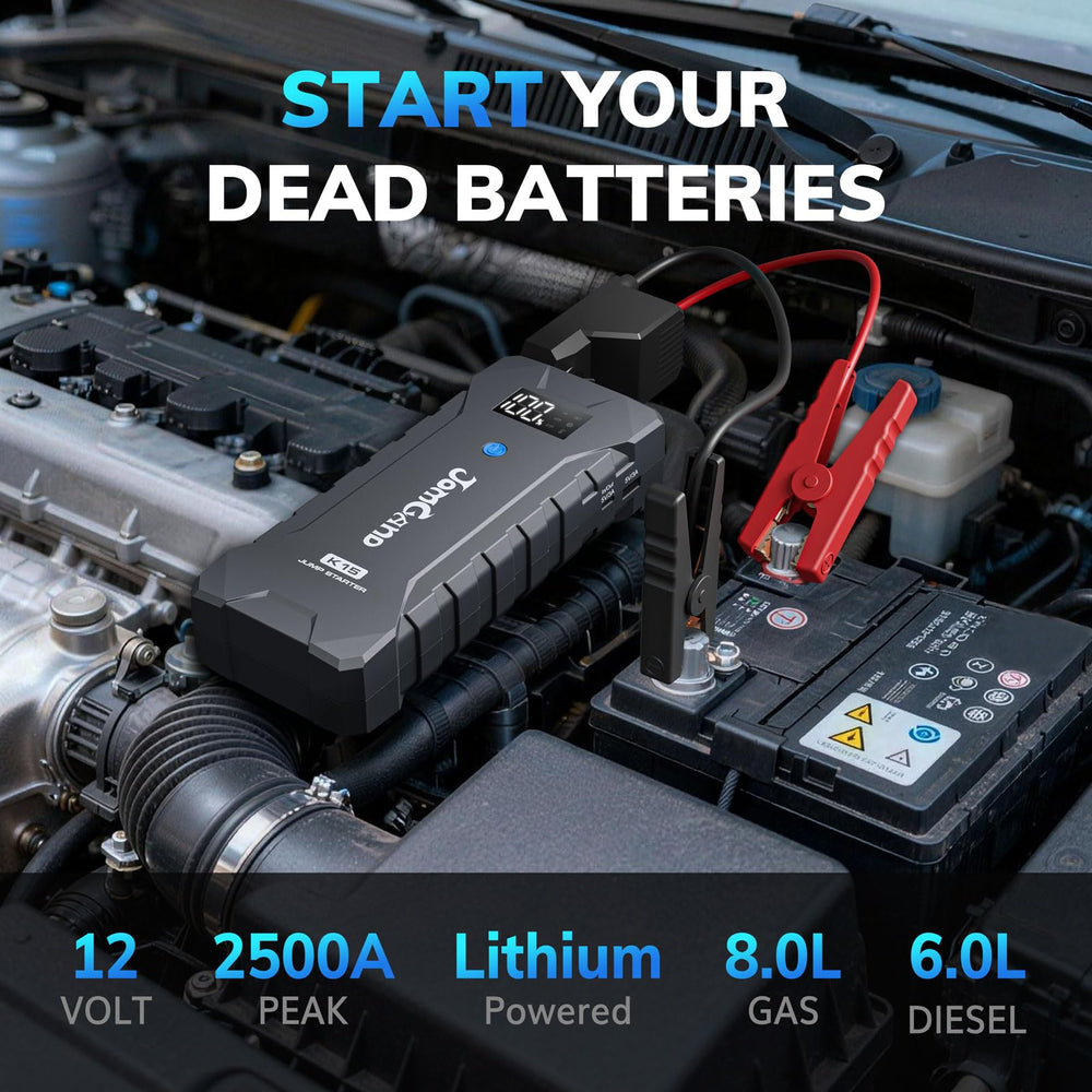 Jomgand K15 side view highlights compact, portable design for roadside charging.